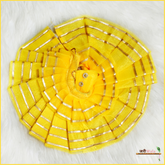 Net Lace Work Yellow Poshak With Cap